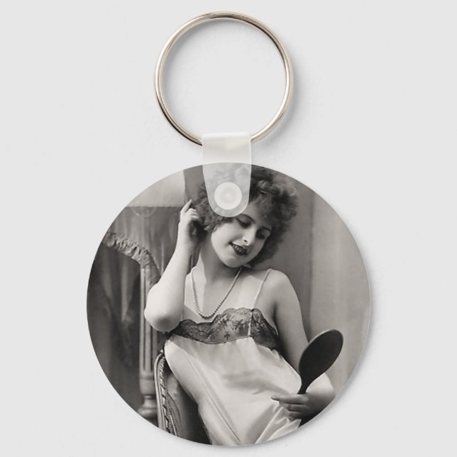 Flapper In Lingerie Keychain (Front)