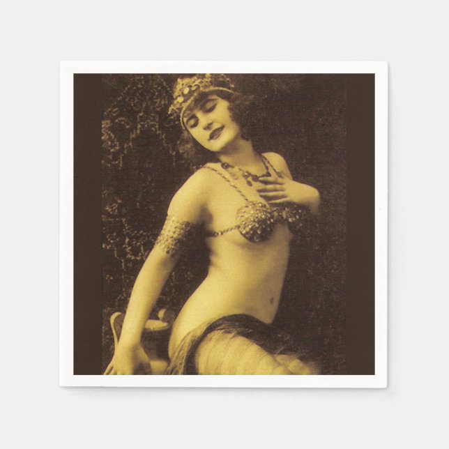 Flapper in Sepia 1 Napkins (Front)