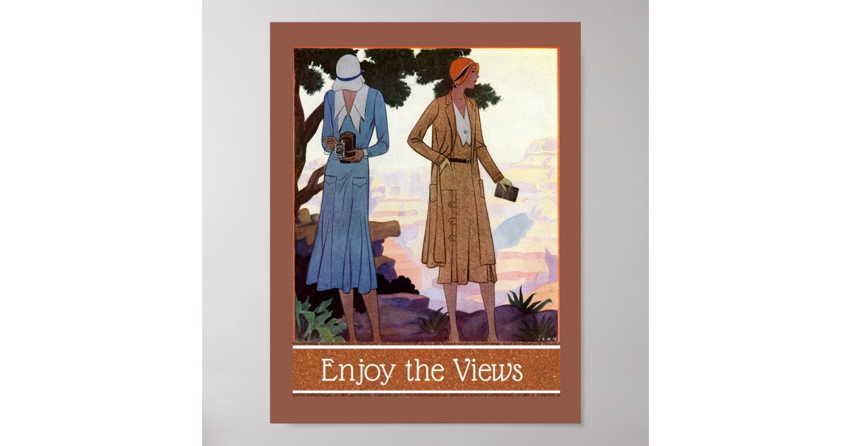 Flapper Photographer, Enjoy the View Poster | Zazzle