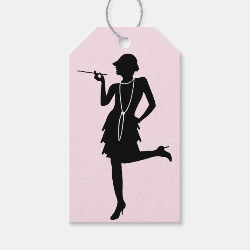 Flapper Silhouette Gift Tags