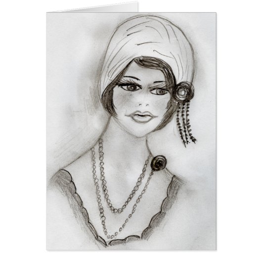 Flapper With Beads Cards (Front)