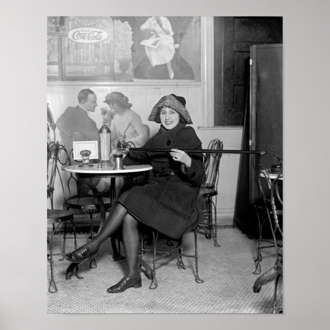 Flapper with Hidden Booze - Prohibition - 1920 Poster (Front)