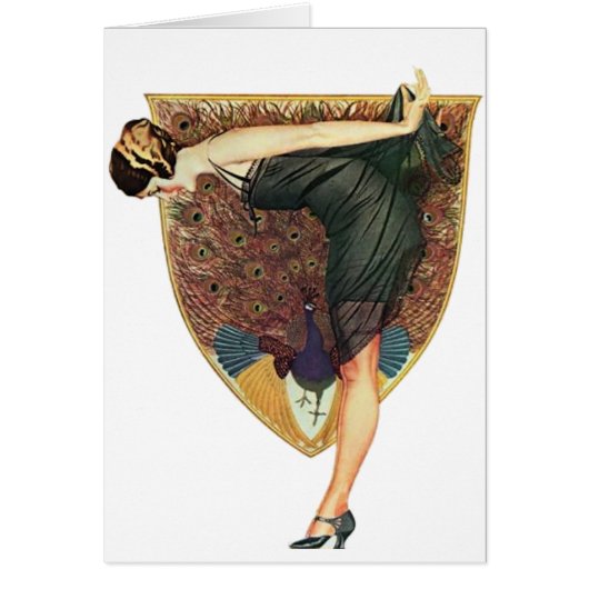 Flapper with Peacock Emblem Cards (Front)