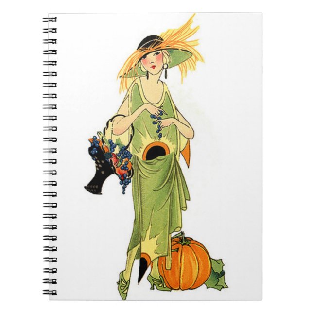 Flapper with pumpkin notebook (Front)