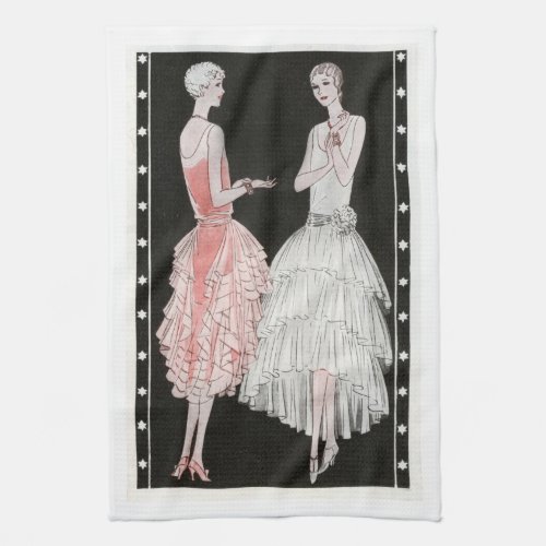 Flappers in Vintage Dresses Towel