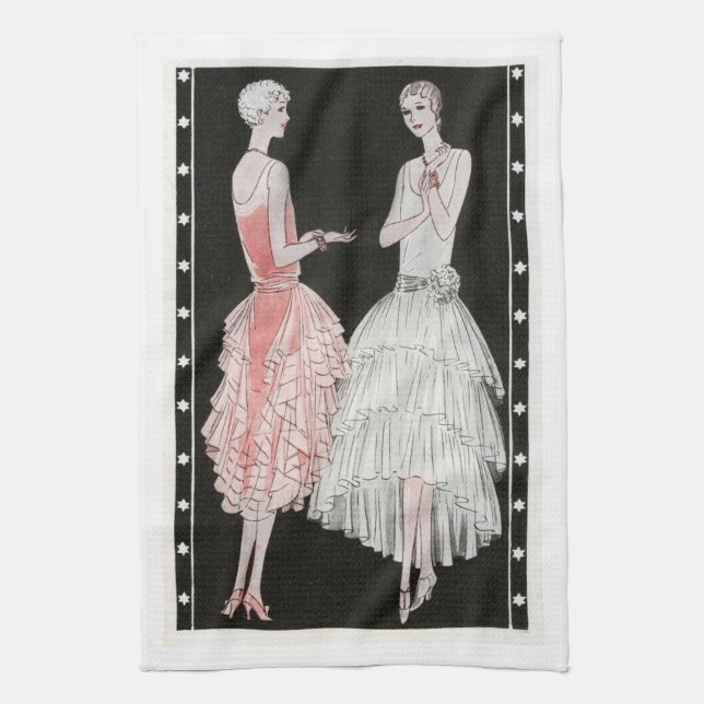 Flappers in Vintage Dresses Towel (Vertical)