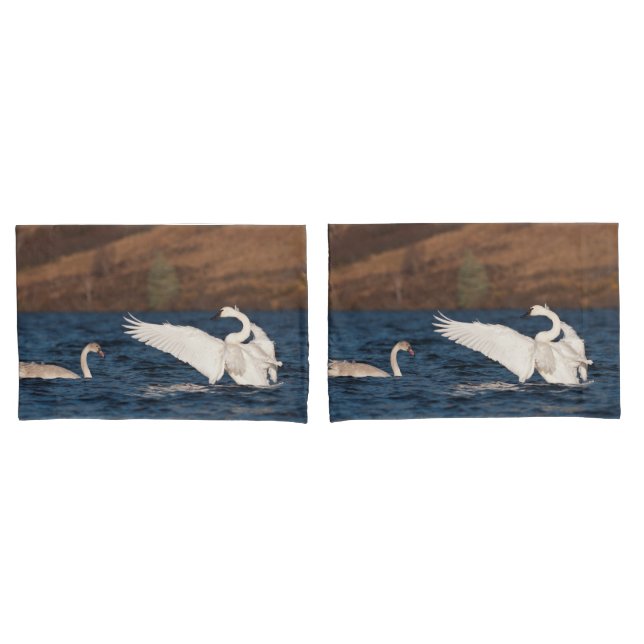 Flapping Swan Pillow Case (Front-Set)