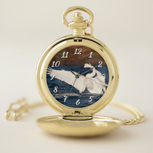 Flapping Swan Pocket Watch