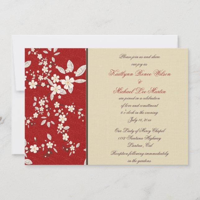 Flare of the Orient Invitation (Front)