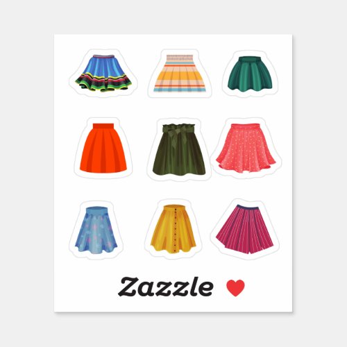 Flared Skirt Stickers