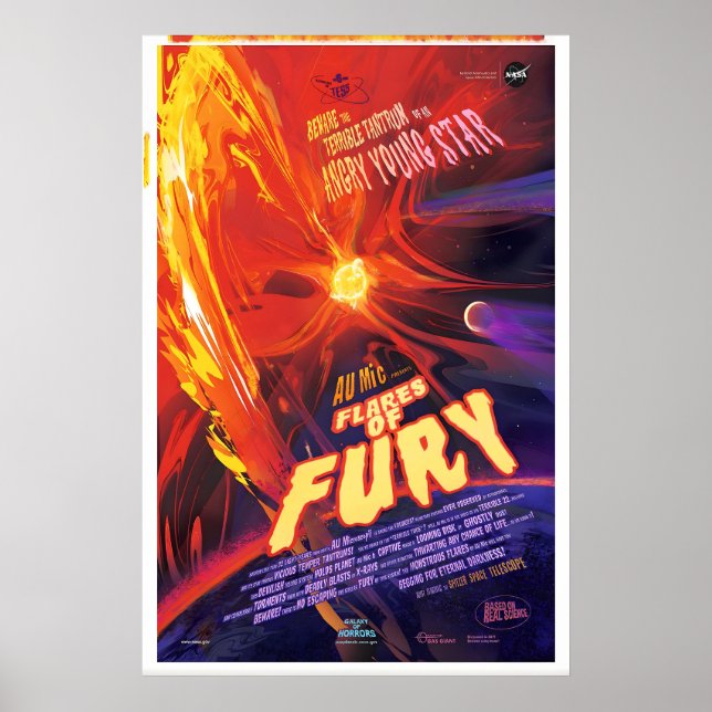 Flares of Fury NASA Space Poster Galaxy of Horrors (Front)