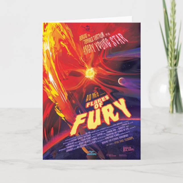 Flares Of Fury Poster, Au Microscopii. Card (Front)