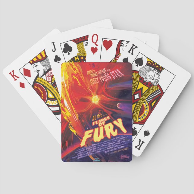 Flares Of Fury Poster, Au Microscopii. Poker Cards (Back)
