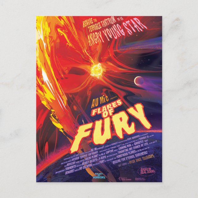 Flares Of Fury Poster, Au Microscopii. Postcard (Front)