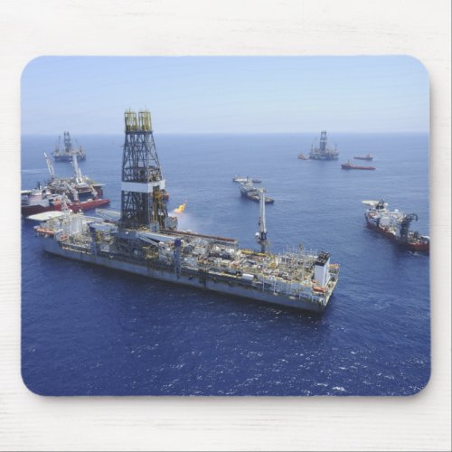 Flaring operations conducted by the drillship mouse pad