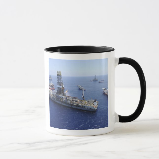 Flaring operations conducted by the drillship mug (Right)