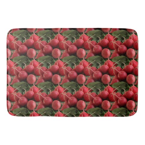 Flaring Red Radish Bunch Bath Mat