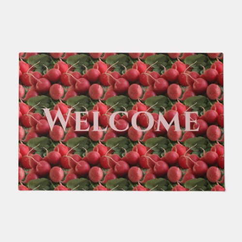 Flaring Red Radish Bunch  Doormat