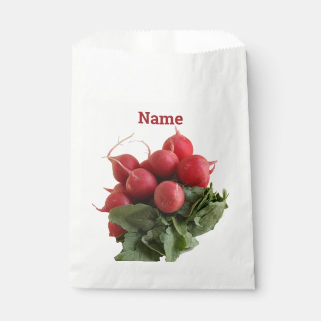 Flaring Red Radish Bunch   Favor Bag (Front)