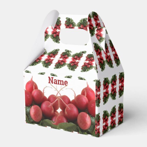 Flaring Red Radish Bunch   Favor Boxes
