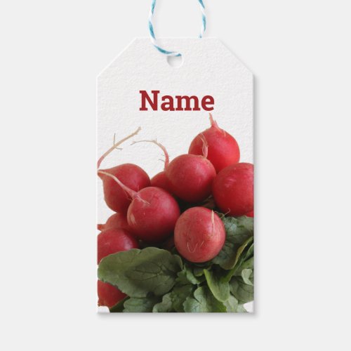 Flaring Red Radish Bunch  Gift Tags