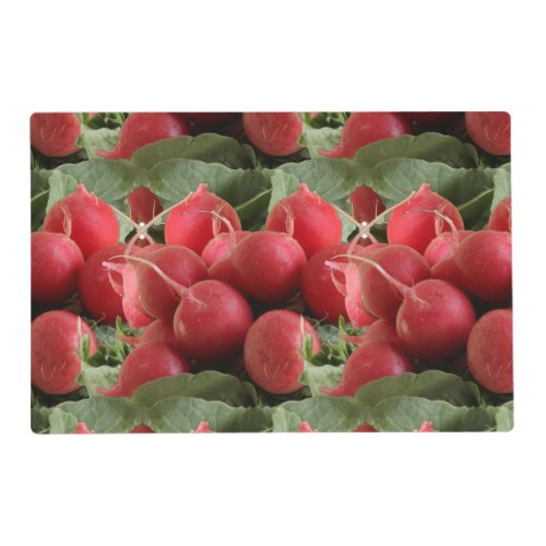 Flaring Red Radish Bunch   Placemat