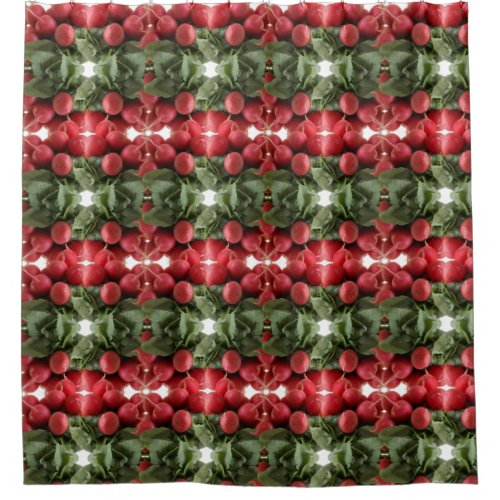 Flaring Red Radish Bunch  Shower Curtain