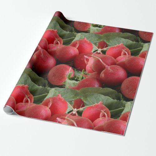 Flaring Red Radish Bunch  Wrapping Paper