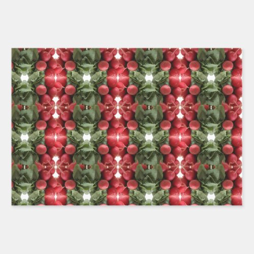 Flaring Red Radish Bunch  Wrapping Paper Sheets