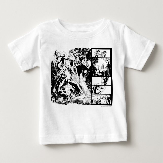 Flash and Green Lantern Panel 2 Baby T-Shirt (Front)