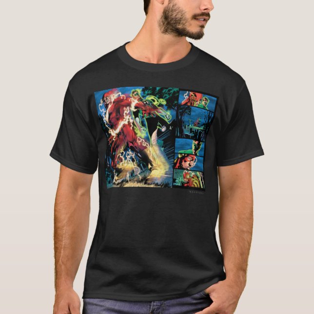 Flash and Green Lantern Panel T-Shirt (Front)