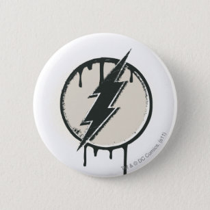 Flash Bolt Paint Grunge Button
