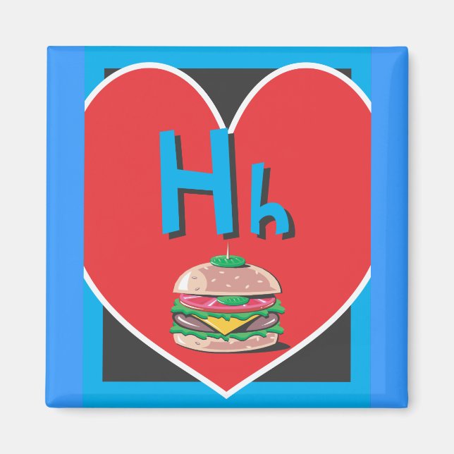 Flash Card Letter H Magnet (Front)