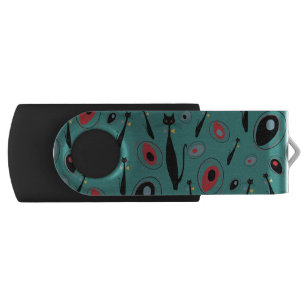 Flash Drive   Mid-Century Modern Atomic Cats