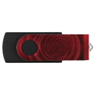 Flash Drive - Red Rose Flower