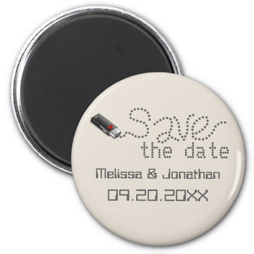 Flash Drive Save the Date Magnet
