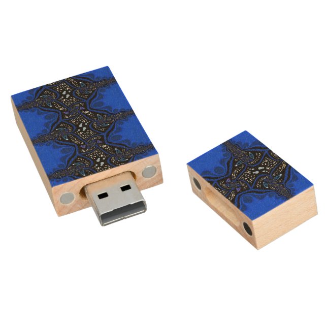 Flash drive UBS Jimette Design made of wood. (Angled)