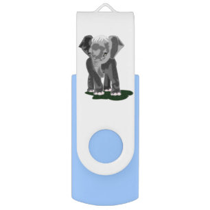 Flash Drive with Little Elephant