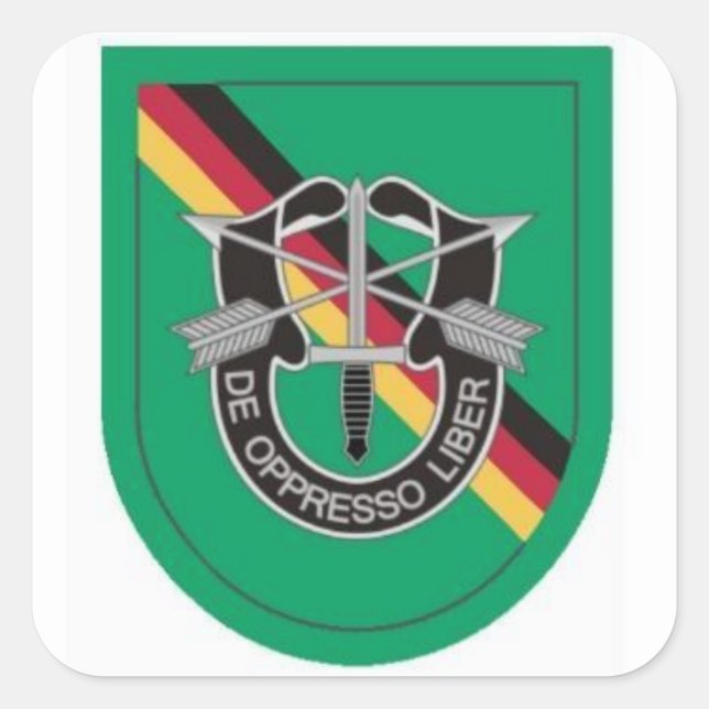 FLASH/DUI SPECIAL FORCES DET EUROPE STICKERS (Front)