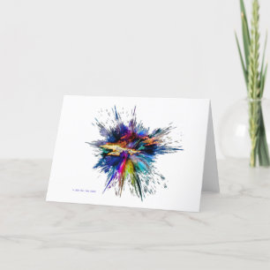 "Flash Feathers" Folded Greeting Card