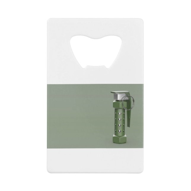Flash grenade credit card bottle opener (Front)