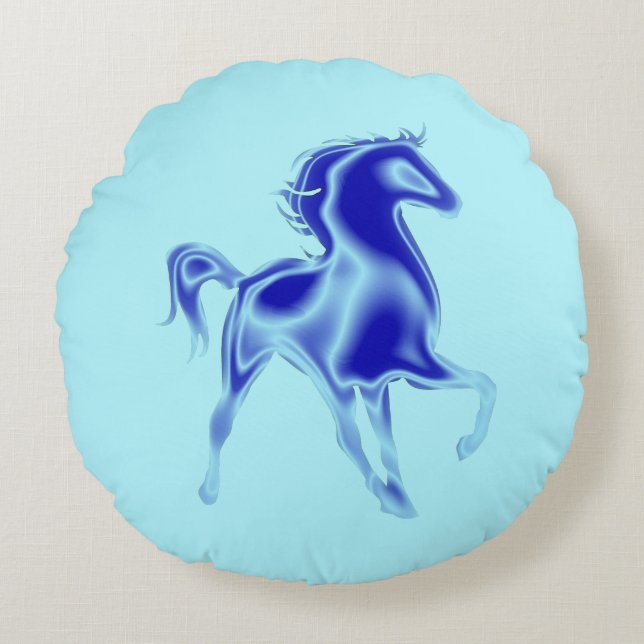 Flash Horse Round Pillow (Front)