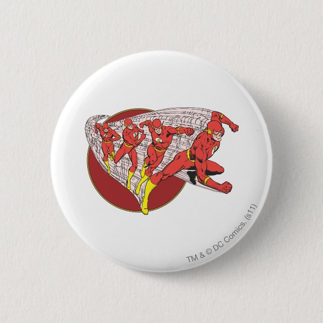 Flash In Motion Pinback Button (Front)