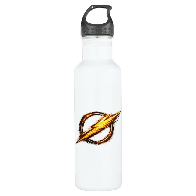 Flash inspired logo  stainless steel water bottle (Front)