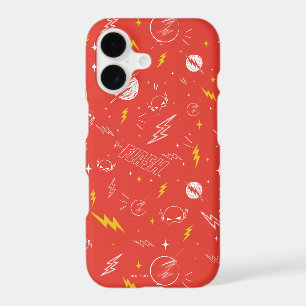 Flash Lightning Icon and Doodle Pattern iPhone 17 Case