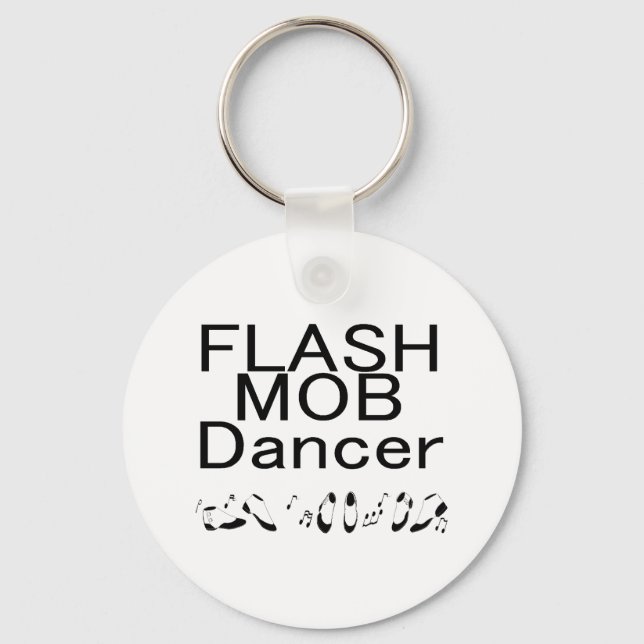 Flash Mob Dancer Dancing Feet Keychain (Front)