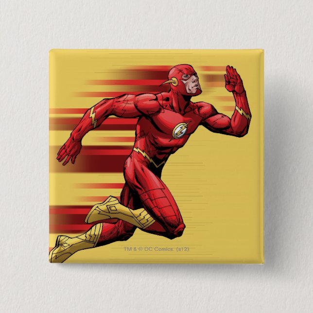 Flash Running Pinback Button (Front)