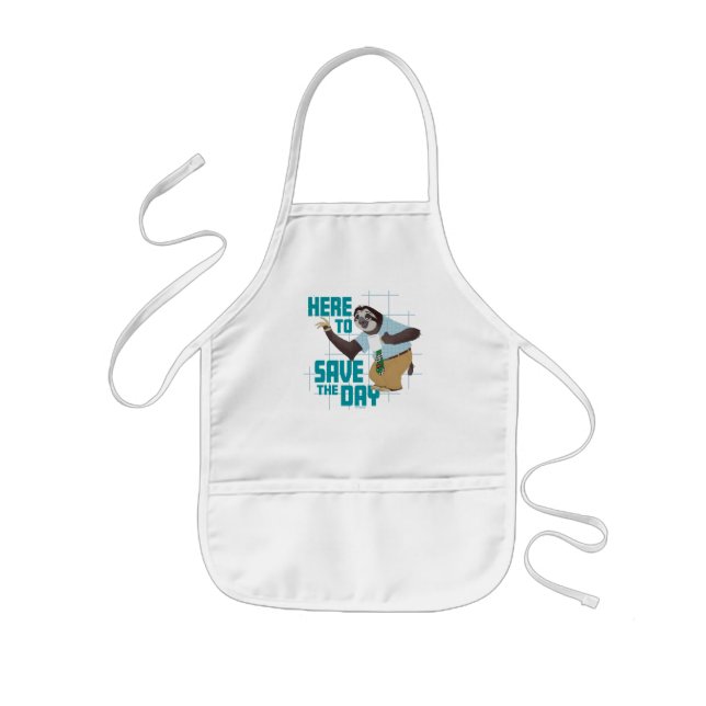 Flash Slothmore - Here to Save the Day Kids' Apron (Front)
