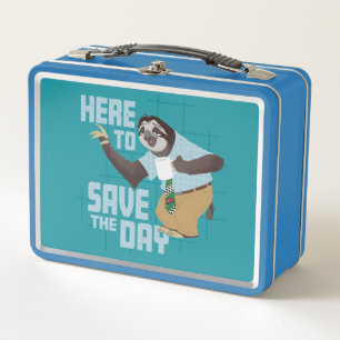 Flash Slothmore - Here to Save the Day Metal Lunch Box