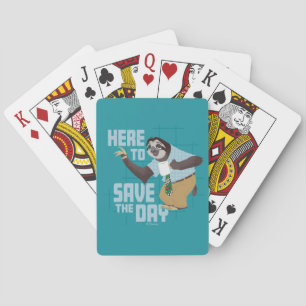 Flash Slothmore - Here to Save the Day Poker Cards